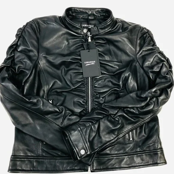 Lamarque Philana Leather Biker Jacket Size XXL FMC23 - Main Image